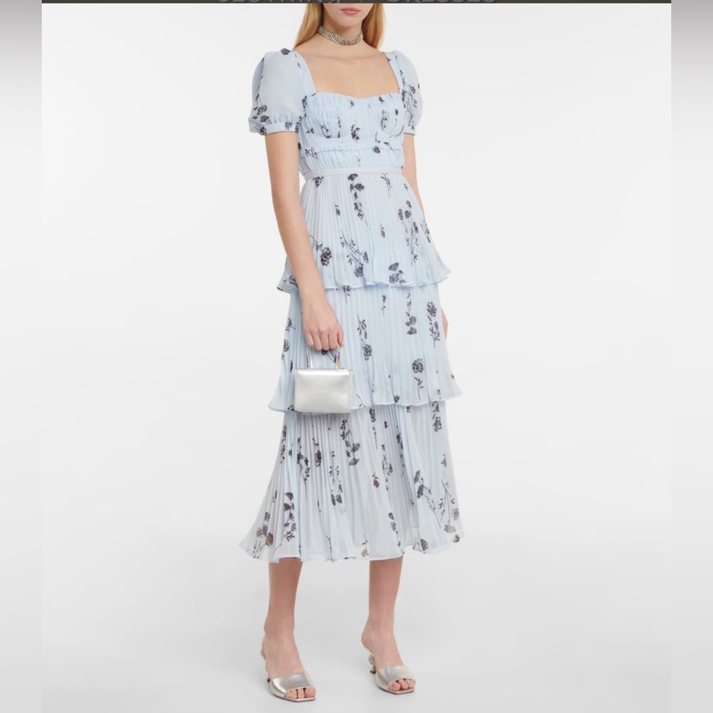 NWT 💯 AUTHENTIC Self-Portrait light blue dress US10